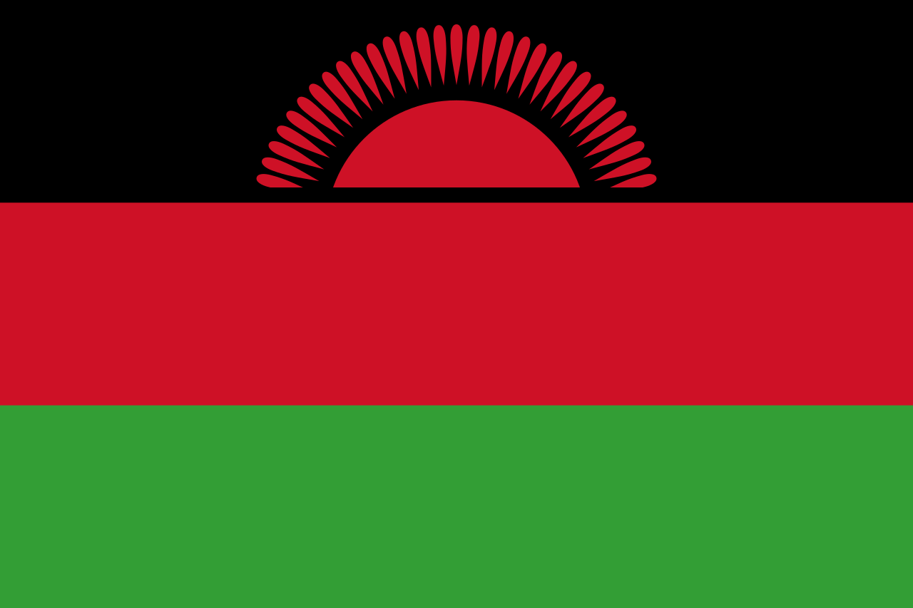 de vlag van Malawi. Betalen in Malawi