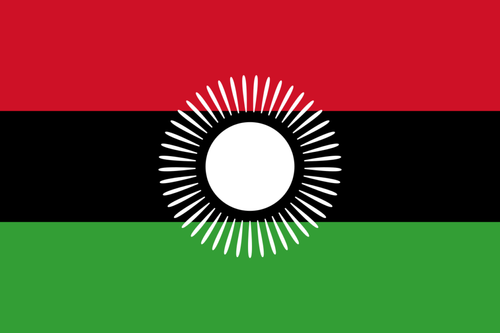 De vlag van malawi tussen 2010 en 2012